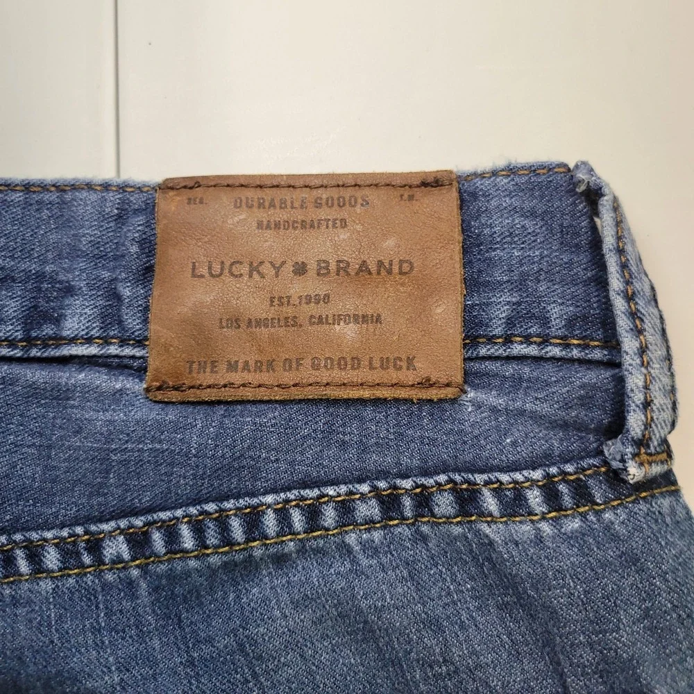Lucky Brand 221 Straight Leg Mens Blue Denim Jeans 36x30